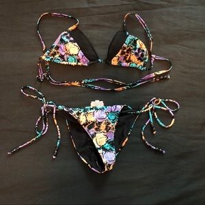 NWOT Nookie Beach Bikini - small - black multi